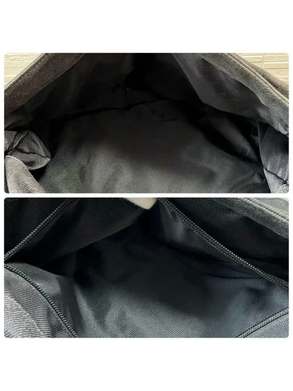 Gucci GG Canvas Leather Shoulder Bag Large Black